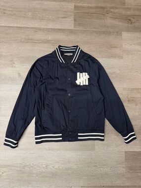 Undefeated Navy 5 Strike Stadium Baseball Jacket Yankees (Medium)